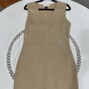 St John knit dress, Size 6, Gold